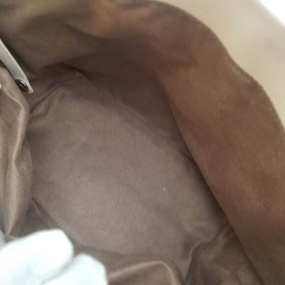 Jimmy Choo Tote Bag Cream Color Leather Star Studded Purse - Picture 6 of 12